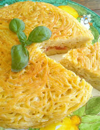 Spaghetti omelette